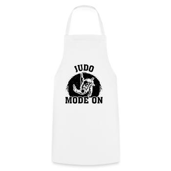 Judo Mode On Funny Judo - Cooking Apron - white - Front - AI Model Male 185 dark (185cm)