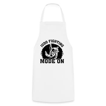 Judo fighting Mode On - Judoka Judo Fighter Judoka - Cooking Apron - white - Front - AI Model Male 185 dark (185cm)