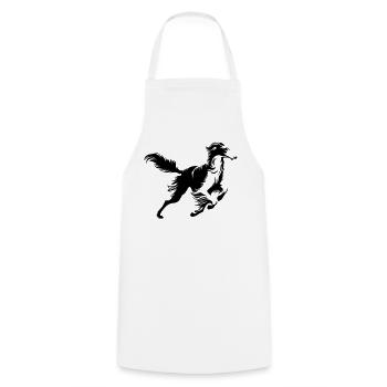 Borzoi - Cooking Apron - white - Front - AI Model Male 185 dark (185cm)