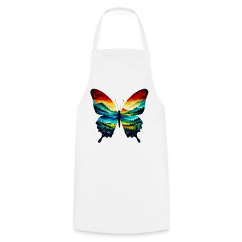 Papillon - Tablier de cuisine - blanc - Devant - AI Model Male 185 dark (185cm)