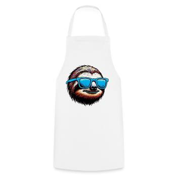 Sloth with Sunglasses - Cooking Apron - white - Front - AI Model Male 185 dark (185cm)