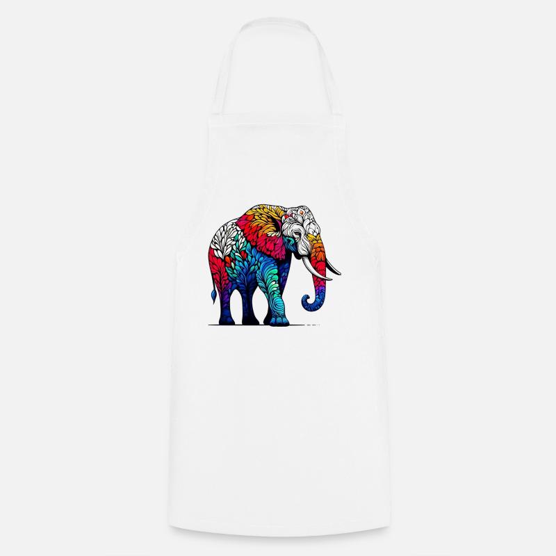 Elefant - Kochschürze - Weiß