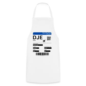 Djerba Boarding Pass Urlaub Tunesien Idee - Kochschürze - Weiß - Vorne - AI Model Male 185 dark (185cm)