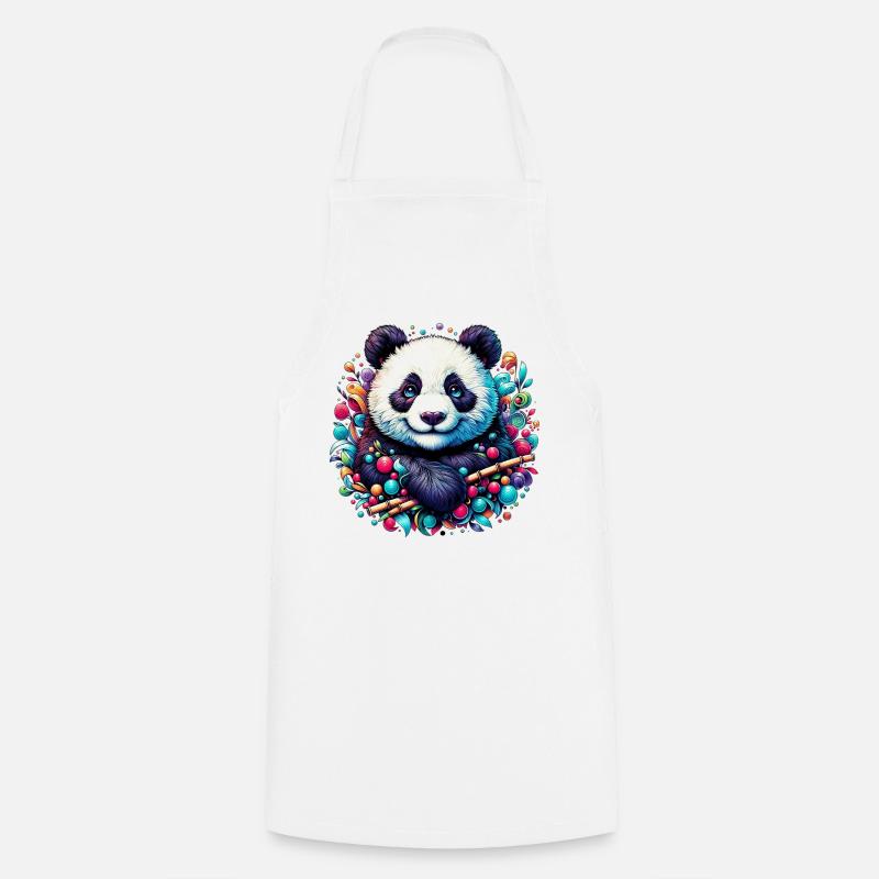 Panda - Kochschürze - Weiß