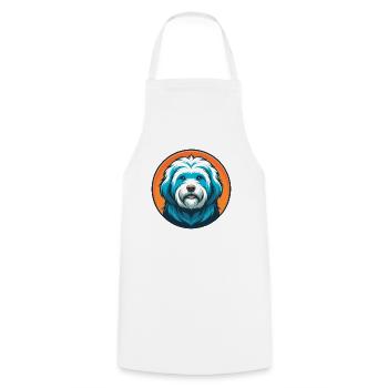 Havaneser Hund Niedliches Kawaii Cartoon Tier Haustier Logo - Kochschürze - Weiß - Vorne - AI Model Male 185 dark (185cm)