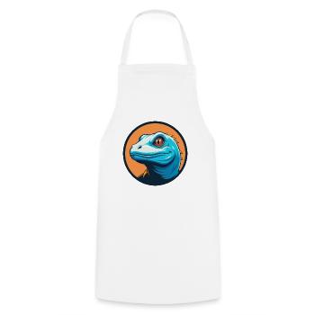 Eidechse Niedliche Kawaii Cartoon Clipart Tier Haustier Logo - Kochschürze - Weiß - Vorne - AI Model Male 185 dark (185cm)