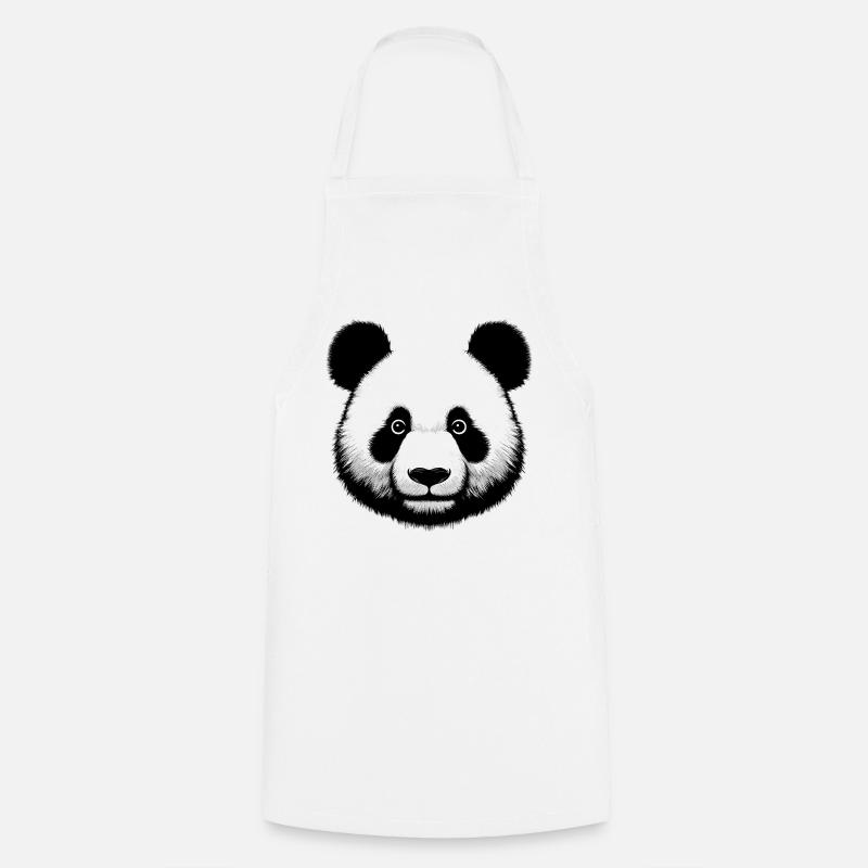 Panda - Kochschürze - Weiß
