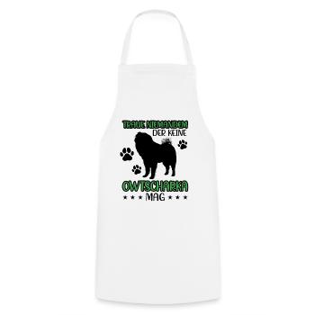 Don't trust Ovcharka Caucasian Ovcharka - Cooking Apron - white - Front - AI Model Male 185 dark (185cm)