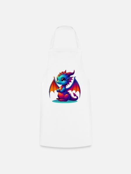 Drache - Kochschürze - Weiß