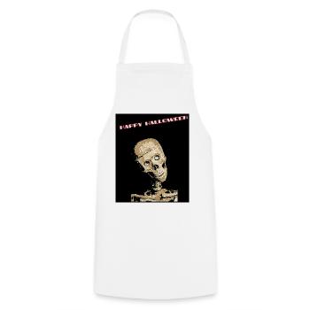 Skelett lustig für Halloween - Kochschürze - Weiß - Vorne - AI Model Male 185 dark (185cm)