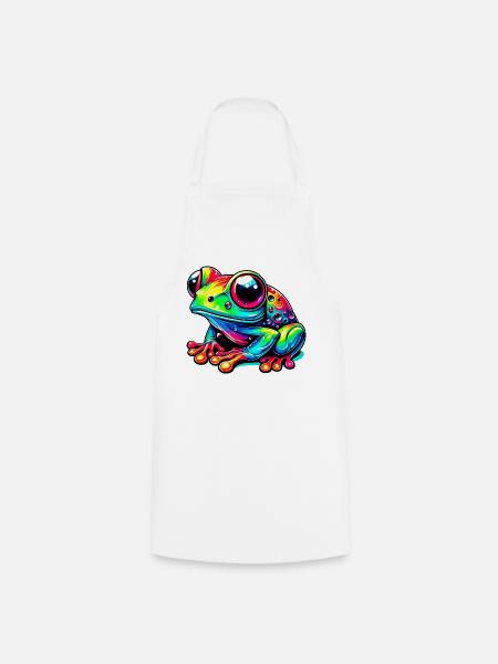 Frosch - Kochschürze - Weiß