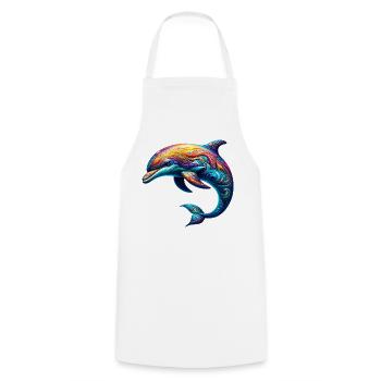 Dolphin - Cooking Apron - white - Front - AI Model Male 185 dark (185cm)