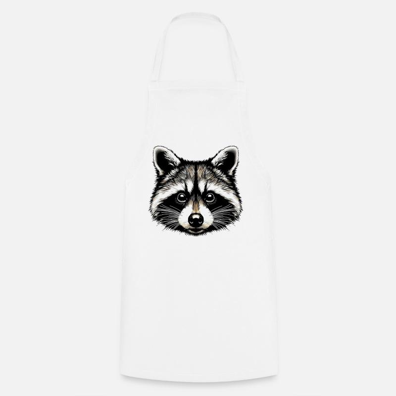Waschbär - Kochschürze - Weiß