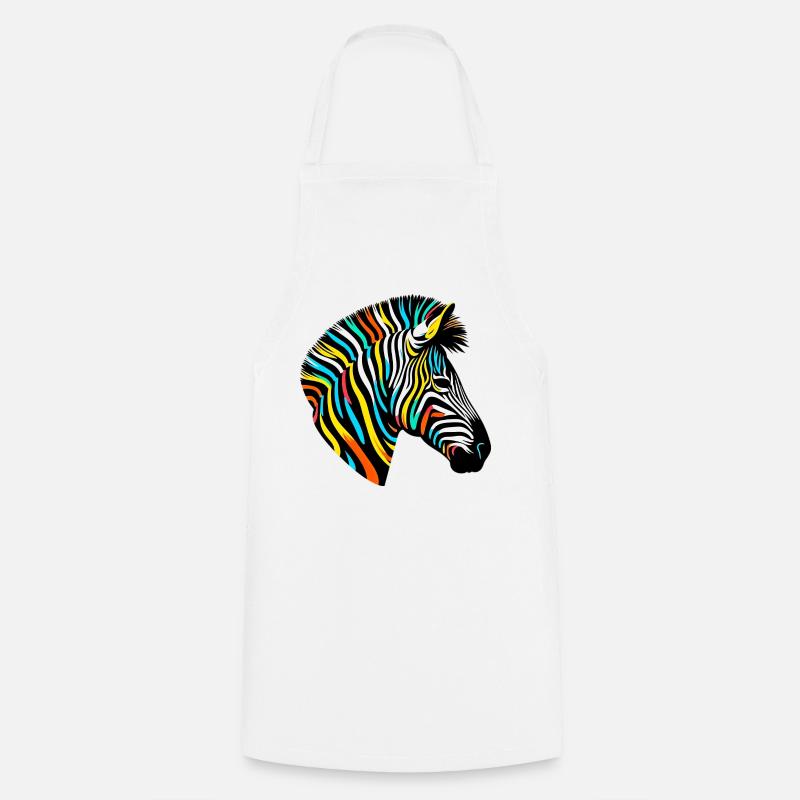Zebra - Kochschürze - Weiß