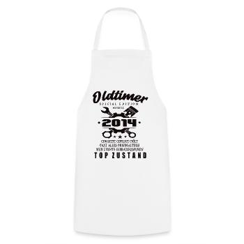 Oldtimer Special Edition Model 2014 Birthday - Cooking Apron - white - Front - AI Model Male 185 dark (185cm)