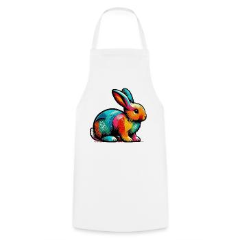 Rabbit - Cooking Apron - white - Front - AI Model Male 185 dark (185cm)