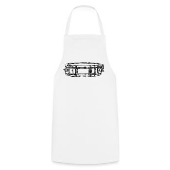 Side drum - Cooking Apron - white - Front - AI Model Male 185 dark (185cm)