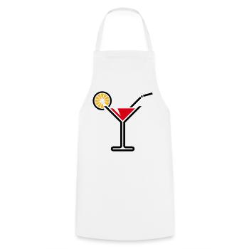 Été – Soleil – Citron (gras) - Tablier de cuisine - blanc - Devant - AI Model Male 185 dark (185cm)