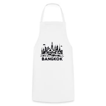 Thailand Vibrant Bangkok Thai Tours - Cooking Apron - white - Front - AI Model Male 185 dark (185cm)