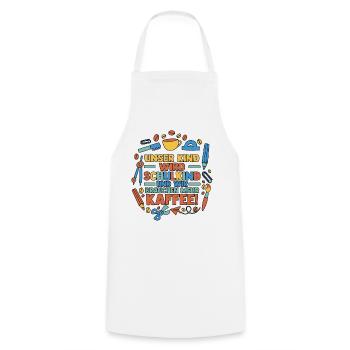 Parents Écolier École primaire Première classe Inscription - Tablier de cuisine - blanc - Devant - AI Model Male 185 dark (185cm)