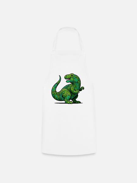 Dinosaurier - Kochschürze - Weiß