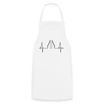 Bali Heartbeat Heaven’s Gate Indonésie Love Bali - Tablier de cuisine - blanc - Devant - AI Model Male 185 dark (185cm)