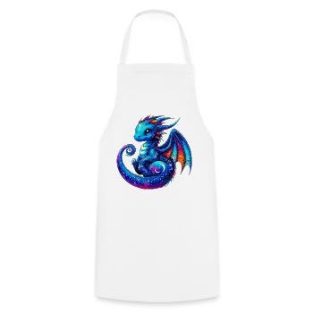 Dragon - Cooking Apron - white - Front - AI Model Male 185 dark (185cm)