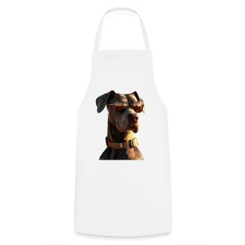 Great Dane Hatz Male Saupacker Great Dane - Cooking Apron - white - Front - AI Model Male 185 dark (185cm)