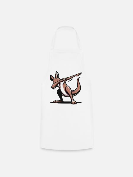 Dabbing Kangaru - Kochschürze - Weiß