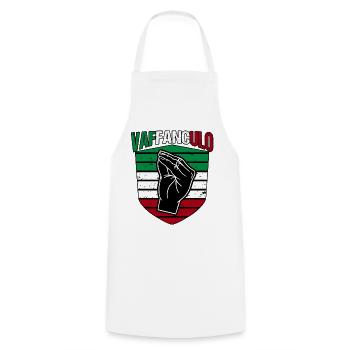 Italie Vaffanculo italien - Tablier de cuisine - blanc - Devant - AI Model Male 185 dark (185cm)