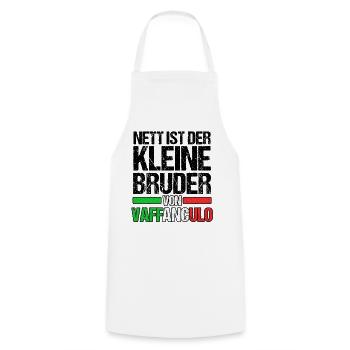 Italie Vaffanculo italien - Tablier de cuisine - blanc - Devant - AI Model Male 185 dark (185cm)