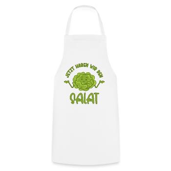 Maintenant, nous avons la salade - Tablier de cuisine - blanc - Devant - AI Model Male 185 dark (185cm)