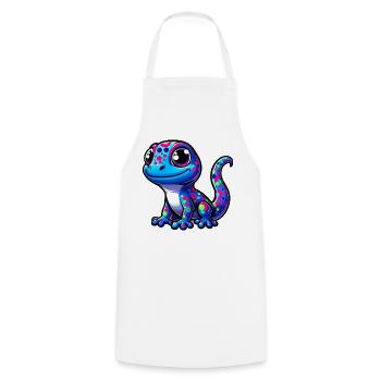 Gecko - Cooking Apron - white - Front - AI Model Male 185 dark (185cm)