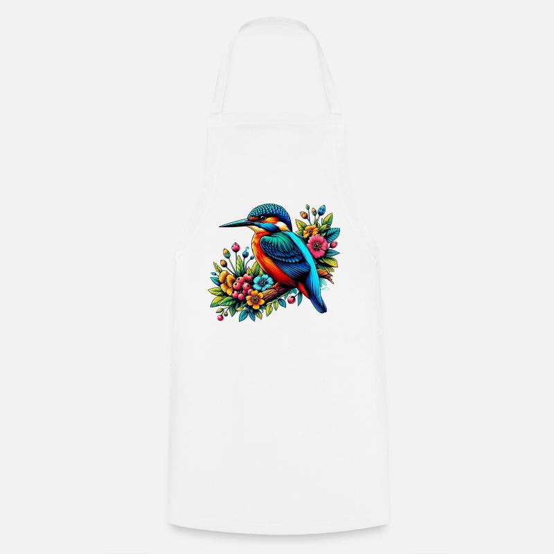Eisvogel - Kochschürze - Weiß