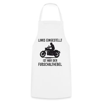 Links Eingestellt Fußschalthebel Motorrad - Kochschürze - Weiß - Vorne - AI Model Male 185 dark (185cm)