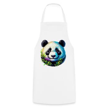 Panda - Kochschürze - Weiß - Vorne - AI Model Male 185 dark (185cm)