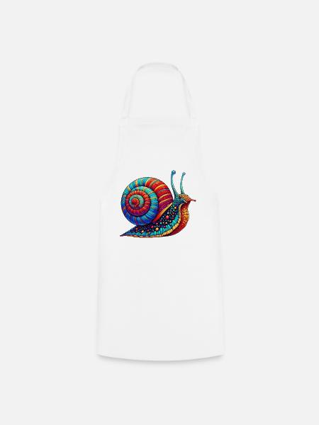 Schnecke - Kochschürze - Weiß
