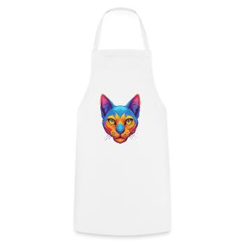 Bombay Chat Race Dessin animé Kawaii Animal Pet - Tablier de cuisine - blanc - Devant - AI Model Male 185 dark (185cm)