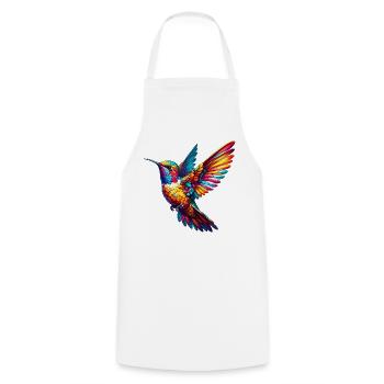 Kolibri - Kochschürze - Weiß - Vorne - AI Model Male 185 dark (185cm)