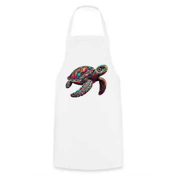 Turtle - Cooking Apron - white - Front - AI Model Male 185 dark (185cm)