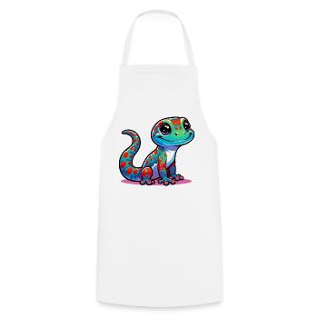 Gecko - Tablier de cuisine - blanc - Devant - AI Model Male 185 dark (185cm)