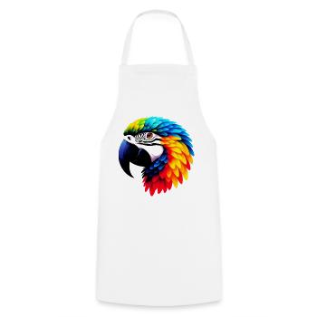 Perroquet - Tablier de cuisine - blanc - Devant - AI Model Male 185 dark (185cm)