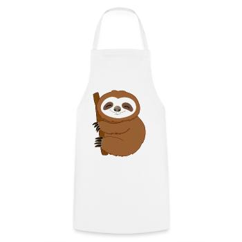 Sloth - Cooking Apron - white - Front - AI Model Male 185 dark (185cm)