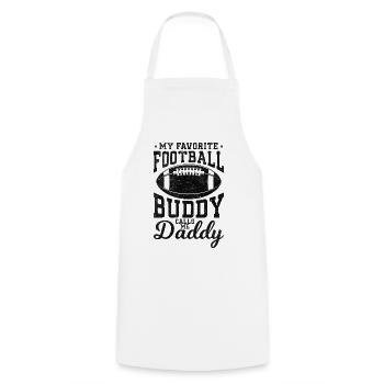 My Favorite Football Buddy calls me Daddy Football - Cooking Apron - white - Front - AI Model Male 185 dark (185cm)