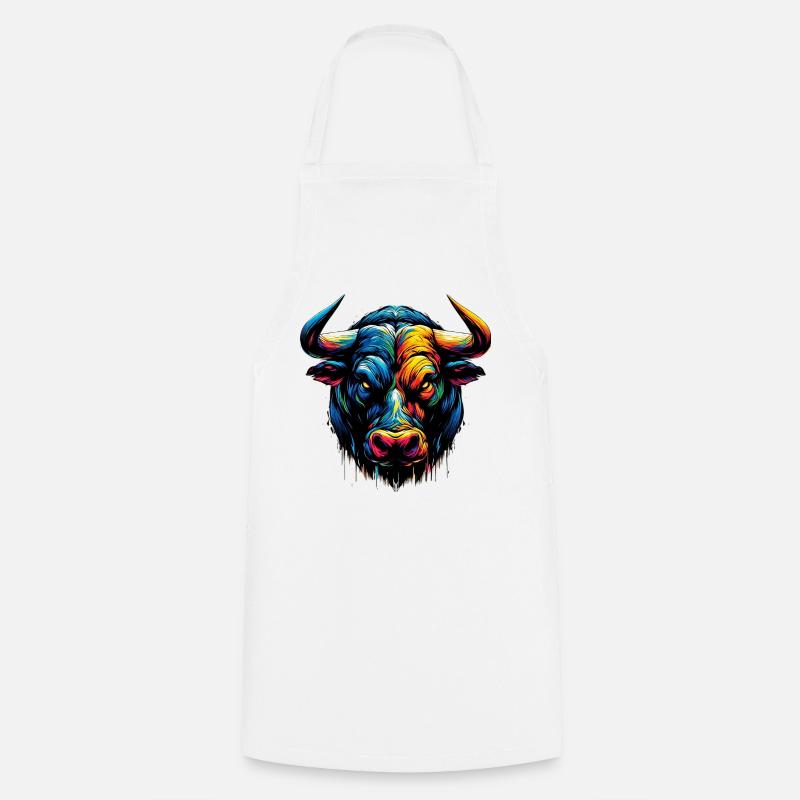 Bull - Cooking Apron - white