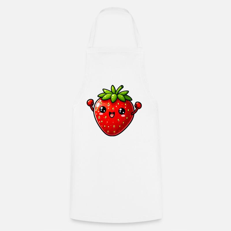 Erdbeeren Erdbeeren - Kochschürze - Weiß