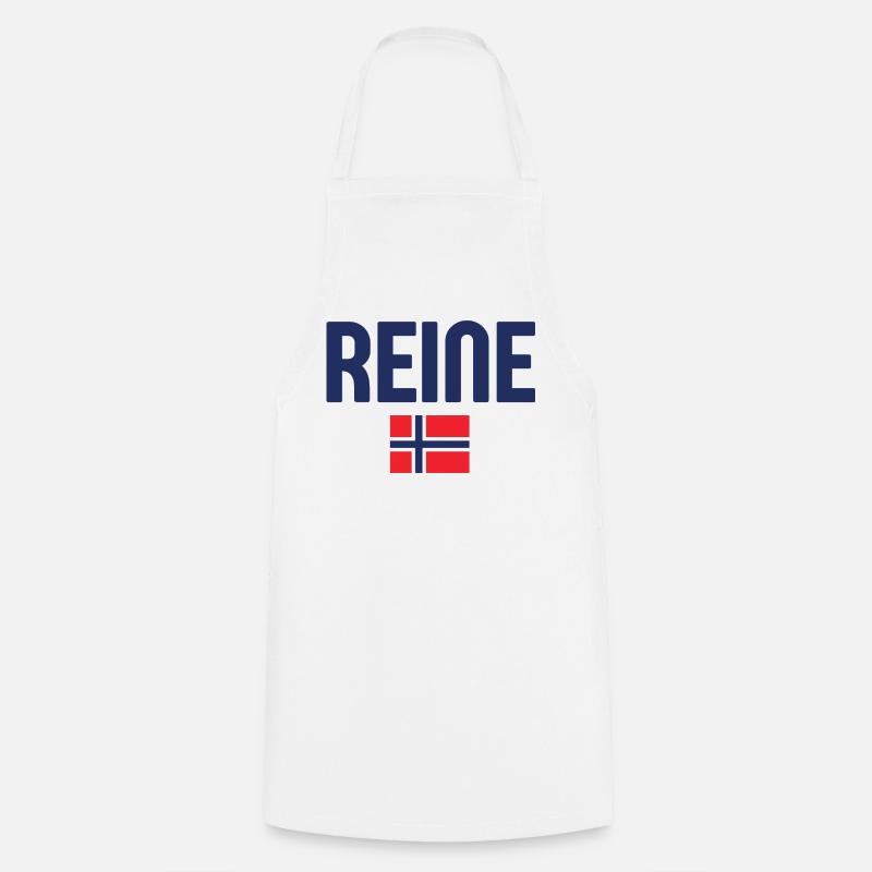 Conception du drapeau de la Reine-Norvège - Tablier de cuisine - blanc