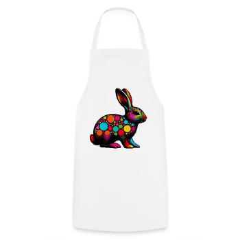 Rabbit - Cooking Apron - white - Front - AI Model Male 185 dark (185cm)