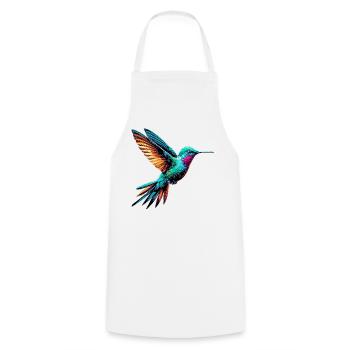 Kolibri - Kochschürze - Weiß - Vorne - AI Model Male 185 dark (185cm)
