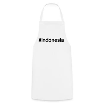 INDONESIA Indonesien Hashtag - Cooking Apron - white - Front - AI Model Male 185 dark (185cm)